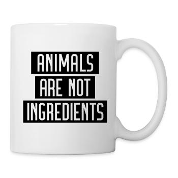 Animals are not ingredients - Vegan Protest - Mug - white - Right