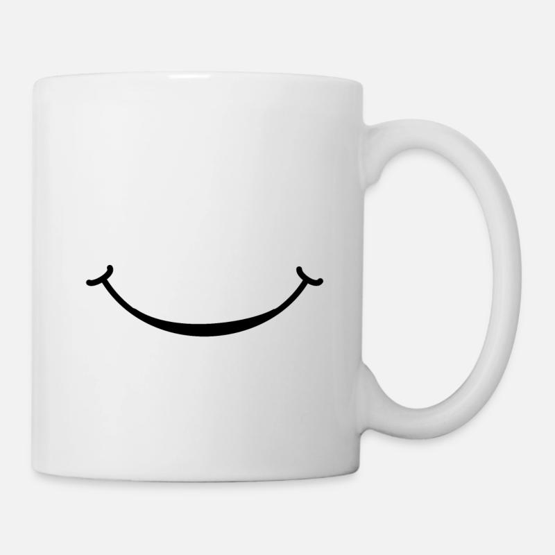Masques covid rire bouche - Mug blanc - blanc