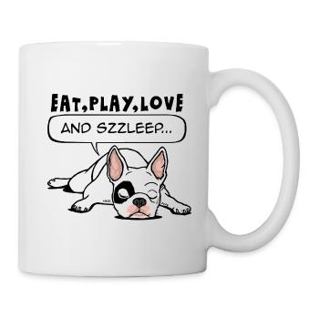 Sleeping French bulldog - Mug - white - Right