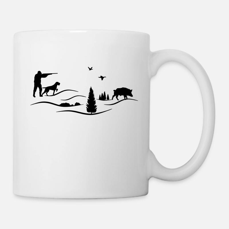 Hunter German Wirehaired Pointer - Mug blanc - blanc