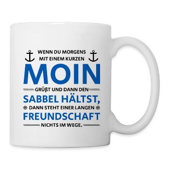 MOIN NORDDEUTSCHE FREUNDSCHAFT - Tasse - Weiß - Rechts