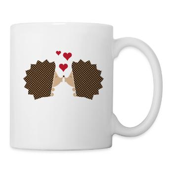 Igel und Liebe - Tasse - Weiß - Rechts