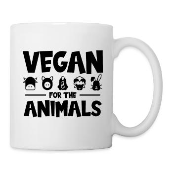 VEGAN FOR THE ANIMALS - Mug - white - Right