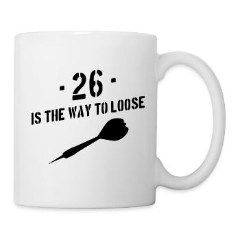 Fléchettes 26 is the way to loose - Mug blanc - blanc - Droite