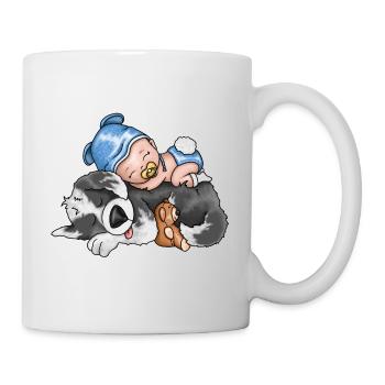 Dog with baby - Mug - white - Right