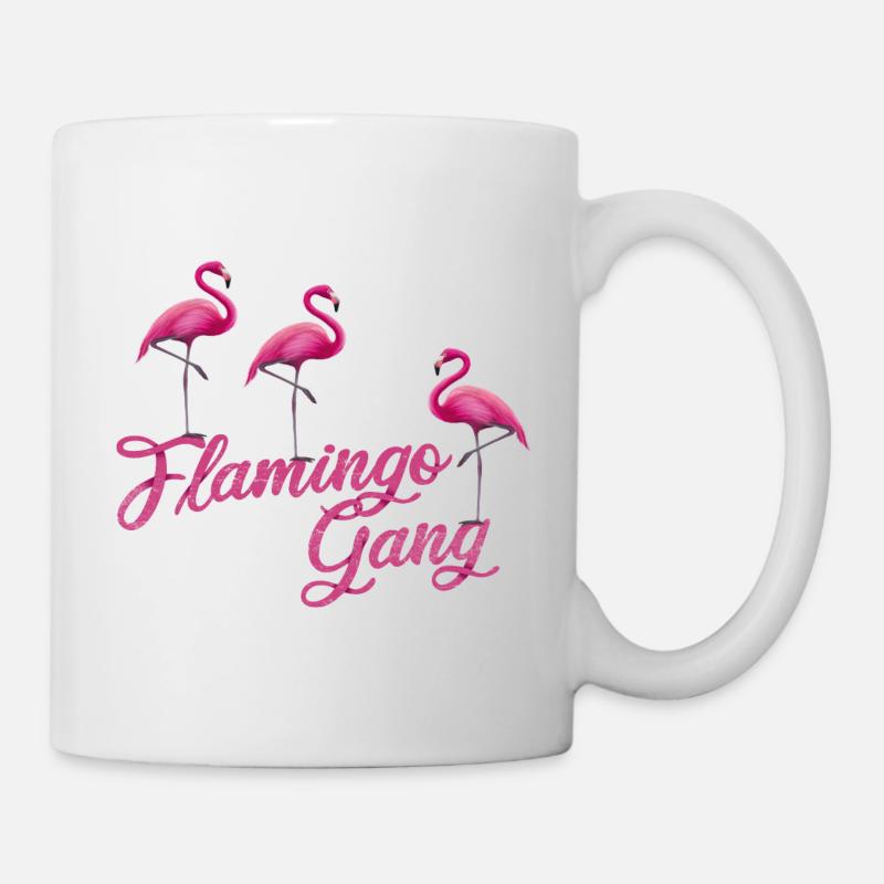 Flamingo Gang - Tasse - Weiß