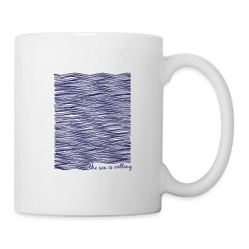 the sea is calling - das Meer ruft - Tasse - Weiß - Rechts