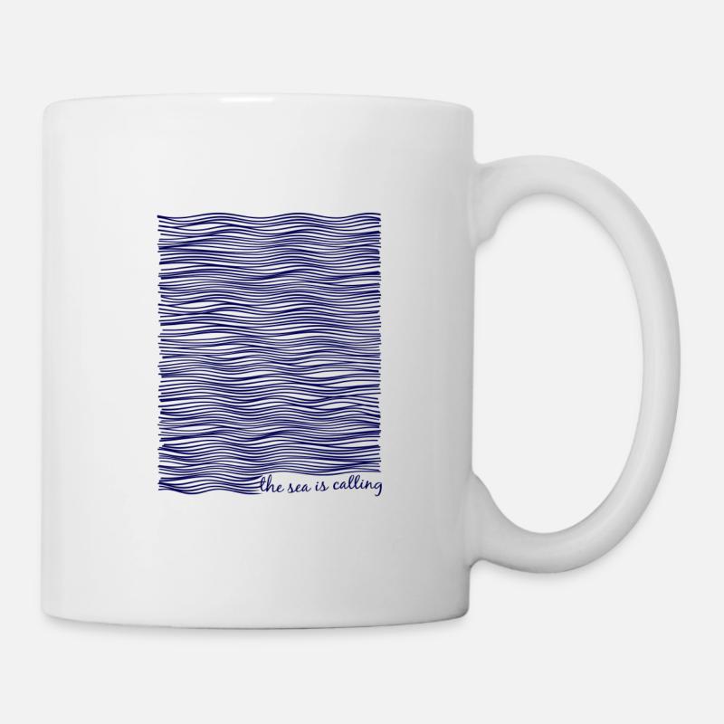 the sea is calling - das Meer ruft - Tasse - Weiß
