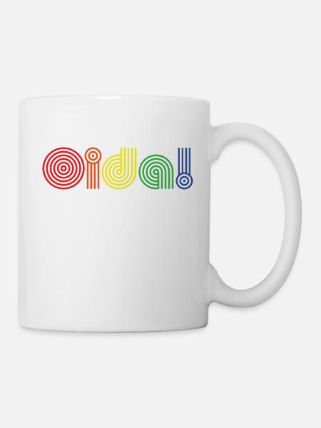 Oida! Regenbogen - Tasse - Weiß