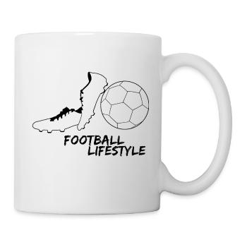 Fußball, Fußball Lebensstil - Tasse - Weiß - Rechts