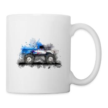 Monster truck USA Motorsport Nascar Big truck car - Mug - white - Right