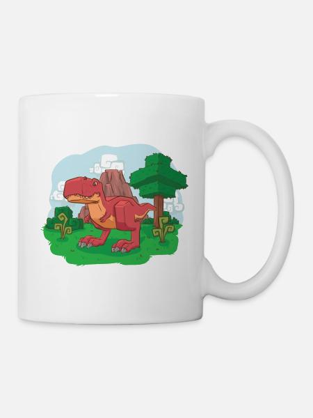 Voxelsaurus Rex - Tasse - Weiß