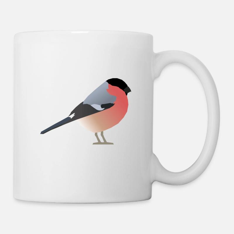 Dompfaff (Pyrrhula pyrrhula) - Tasse - Weiß