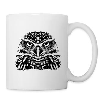 Die Eule / The Owl - Tasse - Weiß - Rechts