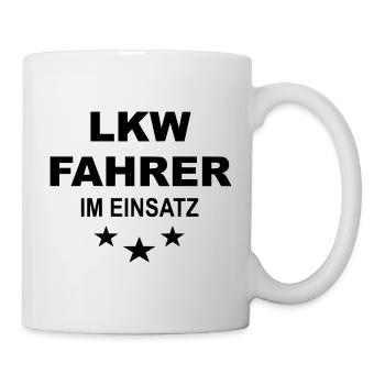 Lkw Fahrer im Einsatz - Tasse - Weiß - Rechts