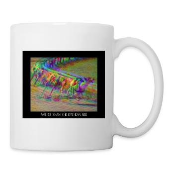 Greyhounds de course rapide - Conception de glitch - Mug blanc - blanc - Droite