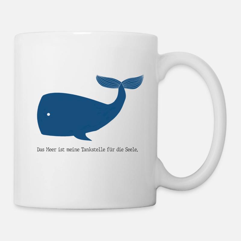 Wal, Meer & Seele - Tasse - Weiß