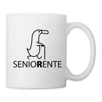 Senior Ente Rente - Tasse - Weiß - Rechts