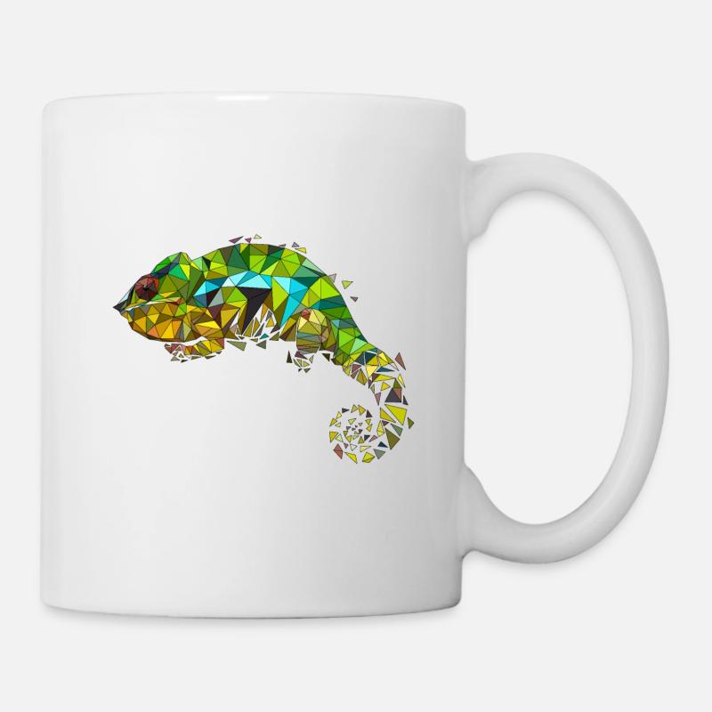 Chameleon | Low Poly - Mug blanc - blanc