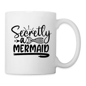 secrètement une sirène - Mug blanc - blanc - Droite