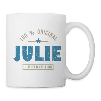 JULIE T-Shirt personalisierte Name Geschenk Julie - Tasse - Weiß - Rechts