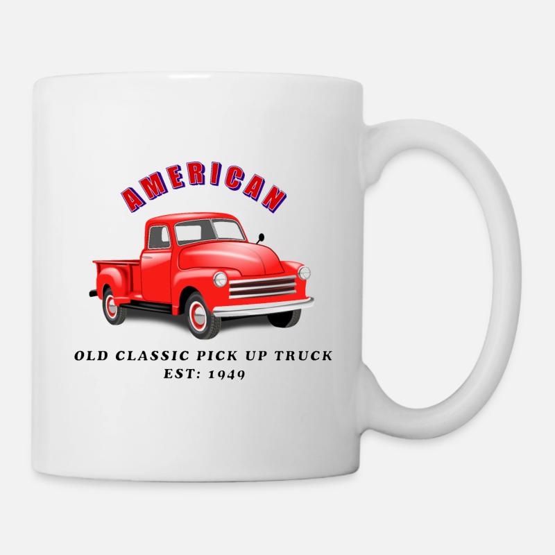 VIEUX CAMION PICK UP CLASSIQUE - Mug blanc - blanc