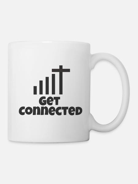 Jesus Verbinde dich mit Gott Pfarrer Gläubige - Tasse - Weiß