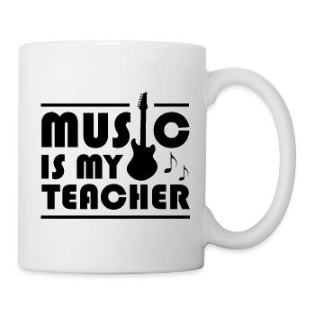 Musik ist mein Lehrer - Tasse - Weiß - Rechts