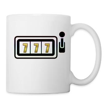 Spielautomat mit Jackpot (777) - Tasse - Weiß - Rechts