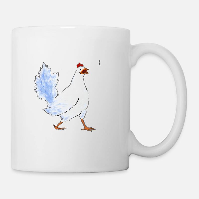 Roll meine Henne - Tasse - Weiß