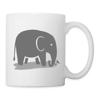 l'éléphant - Mug blanc - blanc - Droite