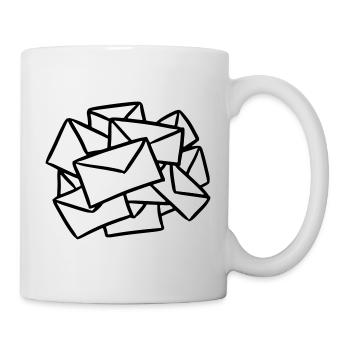 Briefe Postbote letters Briefpost Post Nachrichten - Tasse - Weiß - Rechts