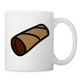 Klopapier Rolle Leeres Toilettenpapier - Tasse - Weiß - Rechts