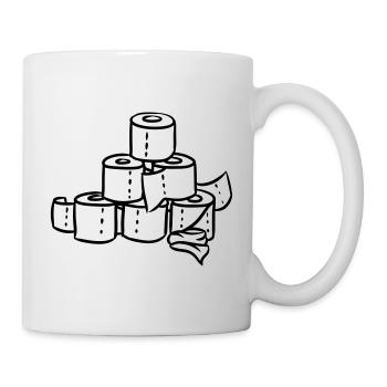 Toilet toilet paper tower WC - Mug - white - Right