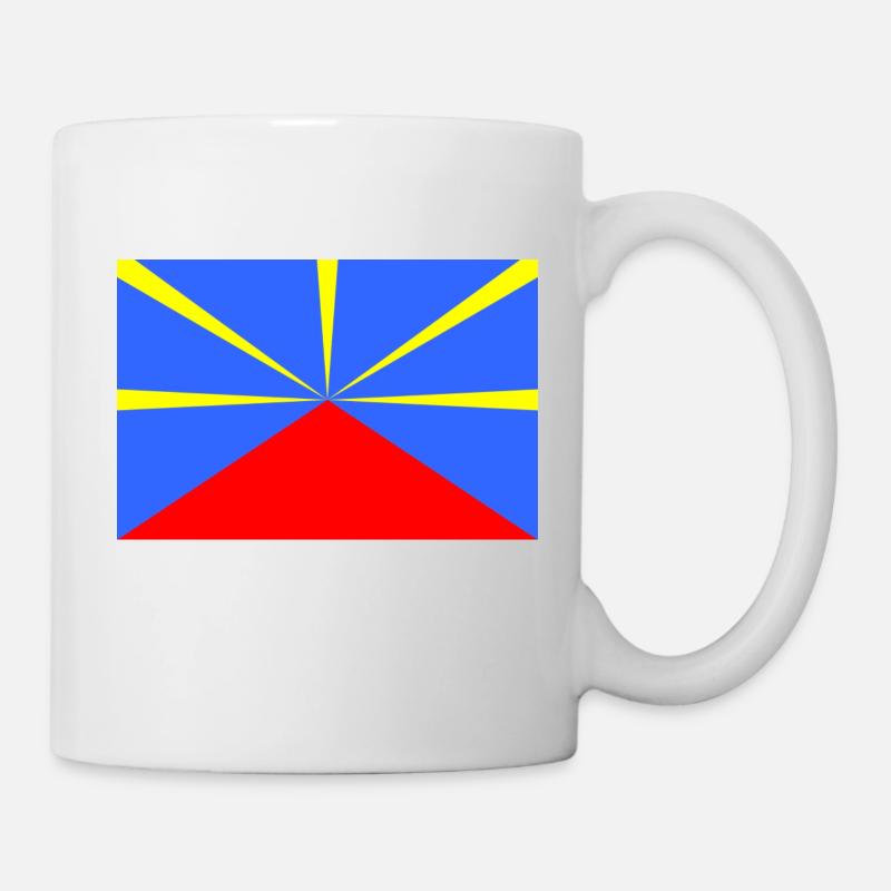 Drapeau Réunion - Mug blanc - blanc