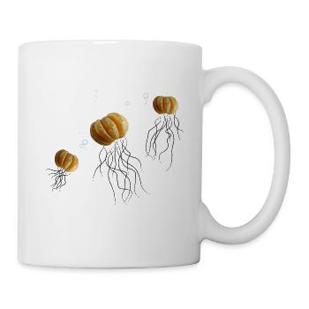 Méduses mandarines - Mug blanc - blanc - Droite