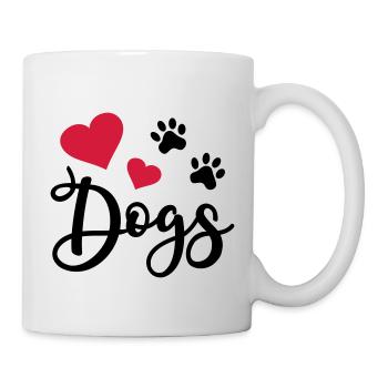 Chien Patte Patte de chien amoureux des chiens - Mug blanc - blanc - Droite