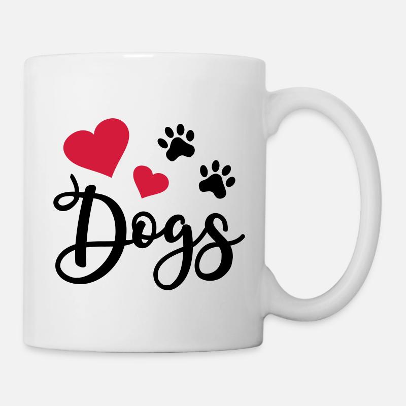 Chien Patte Patte de chien amoureux des chiens - Mug blanc - blanc