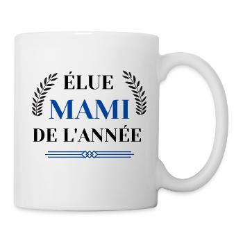 Élue mami de l'année - Mug blanc - blanc - Droite