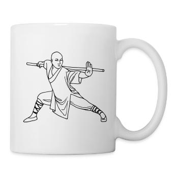 Kung Fu Shaolin Moine - Mug blanc - blanc - Droite