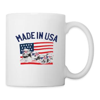 Made in USA Vereinigte Staaten US Flagge - Tasse - Weiß - Rechts