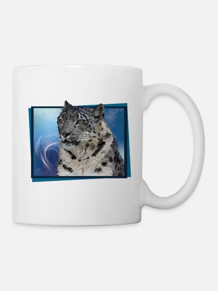 Schneeleopard - Tasse - Weiß