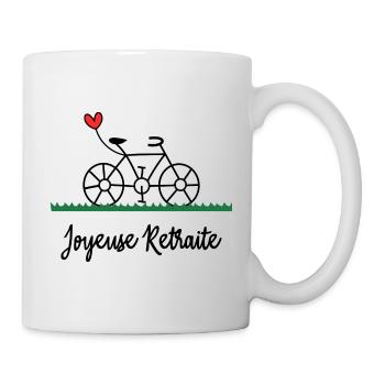 RETRAITE. BONNE RETRAITE. JOYEUSE RETRAITE. VELO - Mug blanc - blanc - Droite