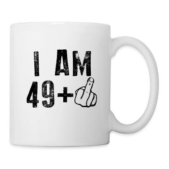 50th Birthday I AM 49+ - Tasse - Weiß - Rechts