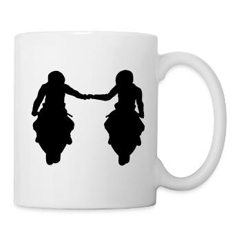 Bikerbuddys Supersportler Freunde Rennmotorrad - Tasse - Weiß - Rechts