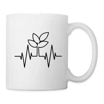 Heartbeat Plant Flower Tree Nature Garden Vegan - Mug - white - Right