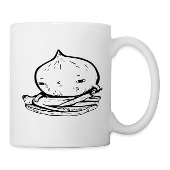 Onion Cuts Man Funny Sarcasm Design - Mug - white - Right