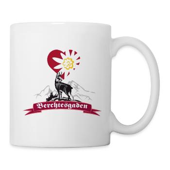 Berchtesgaden Watzmann Gams Herz - Tasse - Weiß - Rechts