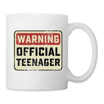 Warning Sign Official Teen Attention Teen - Mug - white - Right
