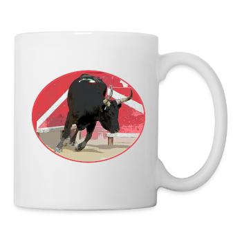 Stier von Camargue ovale - Tasse - Weiß - Rechts